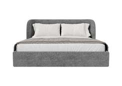 Кровать двуспальная Classic 180 см (серый, рогожка)