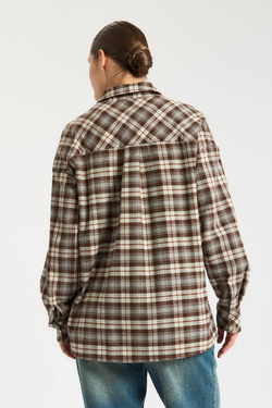 Фланелевая рубашка boyfriend в клетку