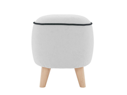 Пуф Лона / велюр киото сильвер/велюр киото уголь