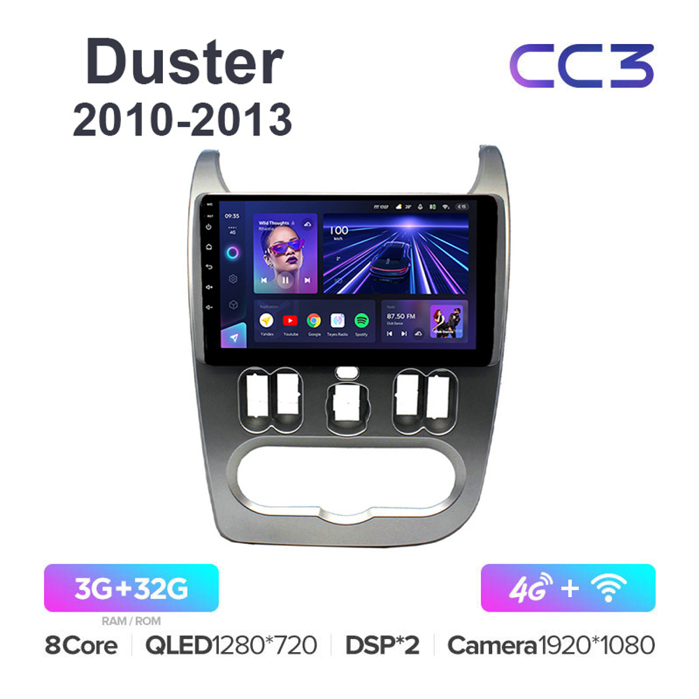 Teyes CC3 9"для Renault Duster 2010-2013