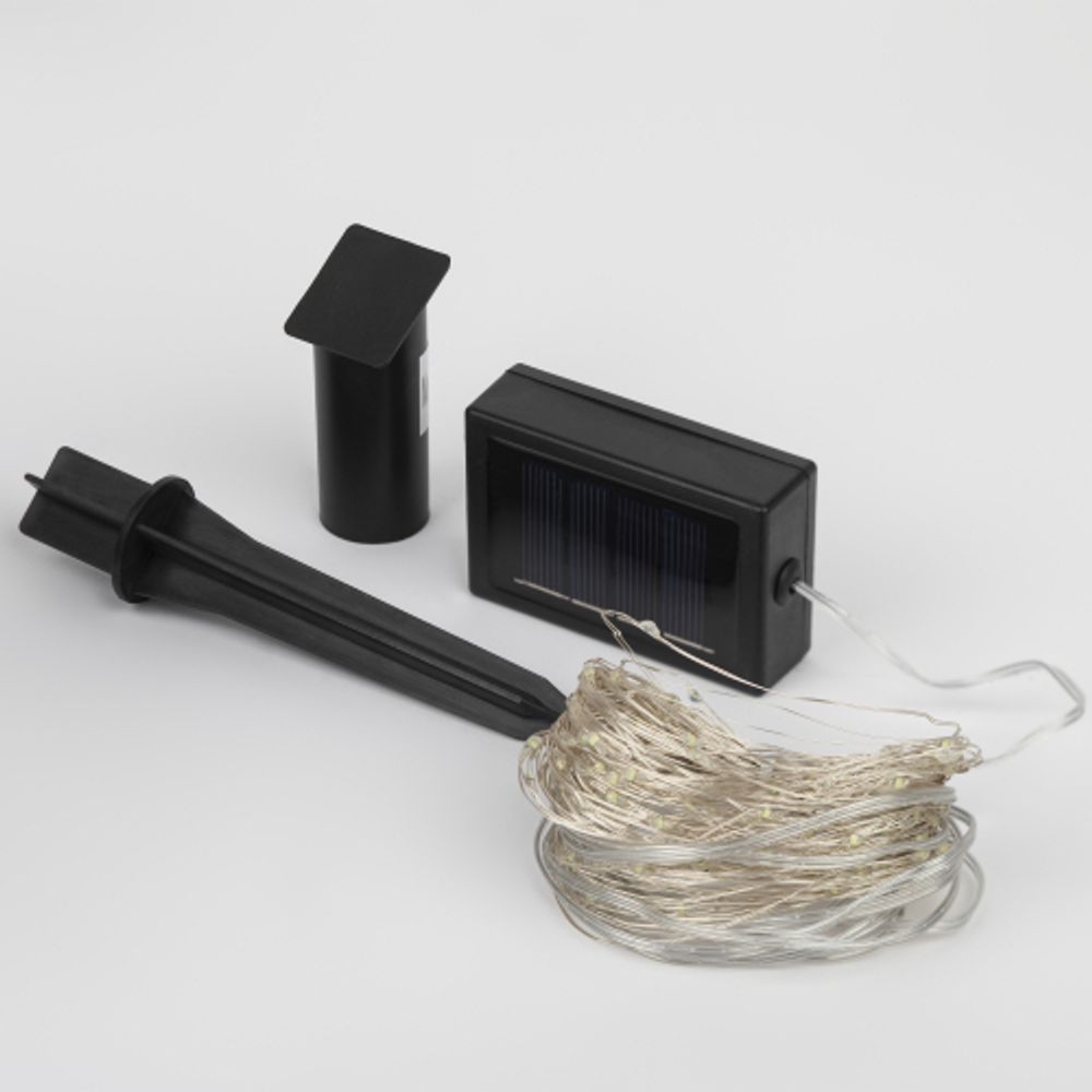 Садовая гирлянда ЭРА ERASF22-17 на солнечной батарее нить холодный свет 21,9 м