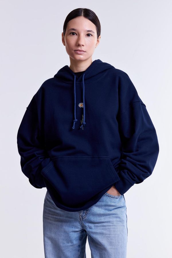 Худи Ромашка Light Темно-синий - фото 5