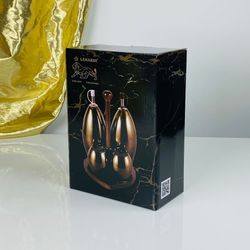 Lenardi 232-023 Набор для специй бутылки д/масла/уксуса и солонки на подставке ВИНТАЖ в под.уп.(х12)Фарфор