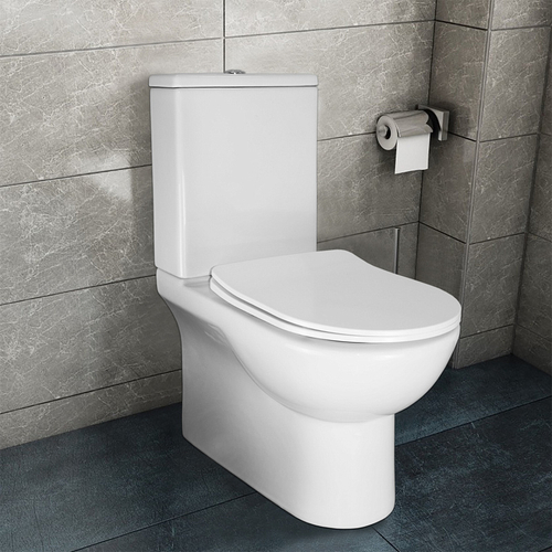 Унитаз-компакт AZARIO Ambra 645x370x815 напольный, безободковый, в комплекте сиденьем микролифт (AZ-848)