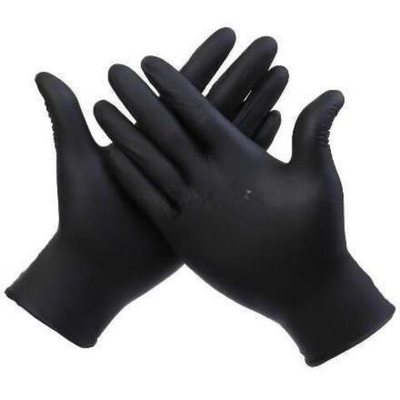 Перчатки НИТРИЛОВЫЕ неопудренные ЧЕРНЫЕ S (100 шт.) (1/10 шт.)