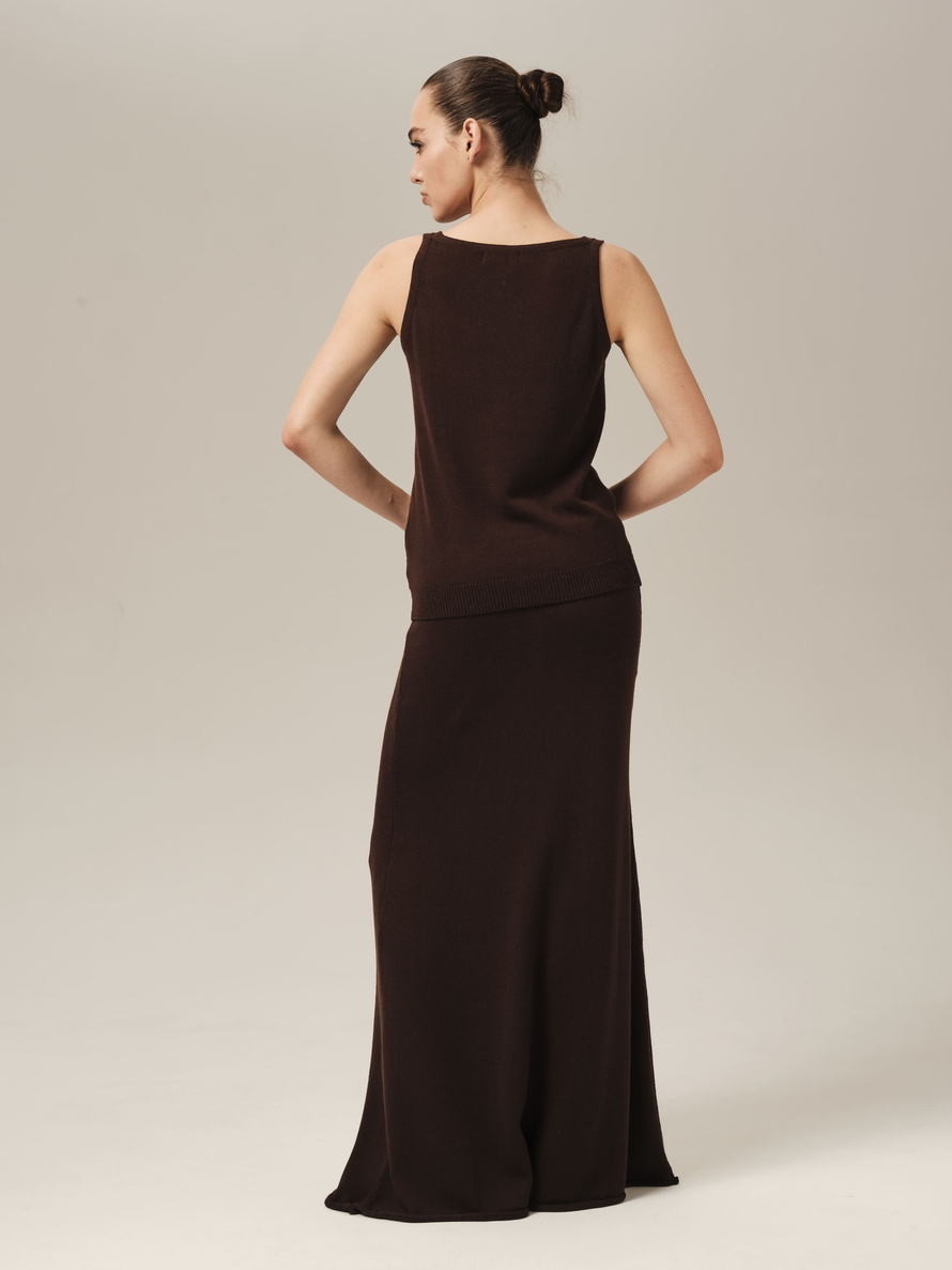 S0383-03 т.коричневый S/172 Юбка dbr
