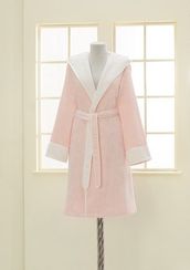 NEHİR - НЕГИР розовый бамбуковый женский халат Soft Cotton (Турция)
