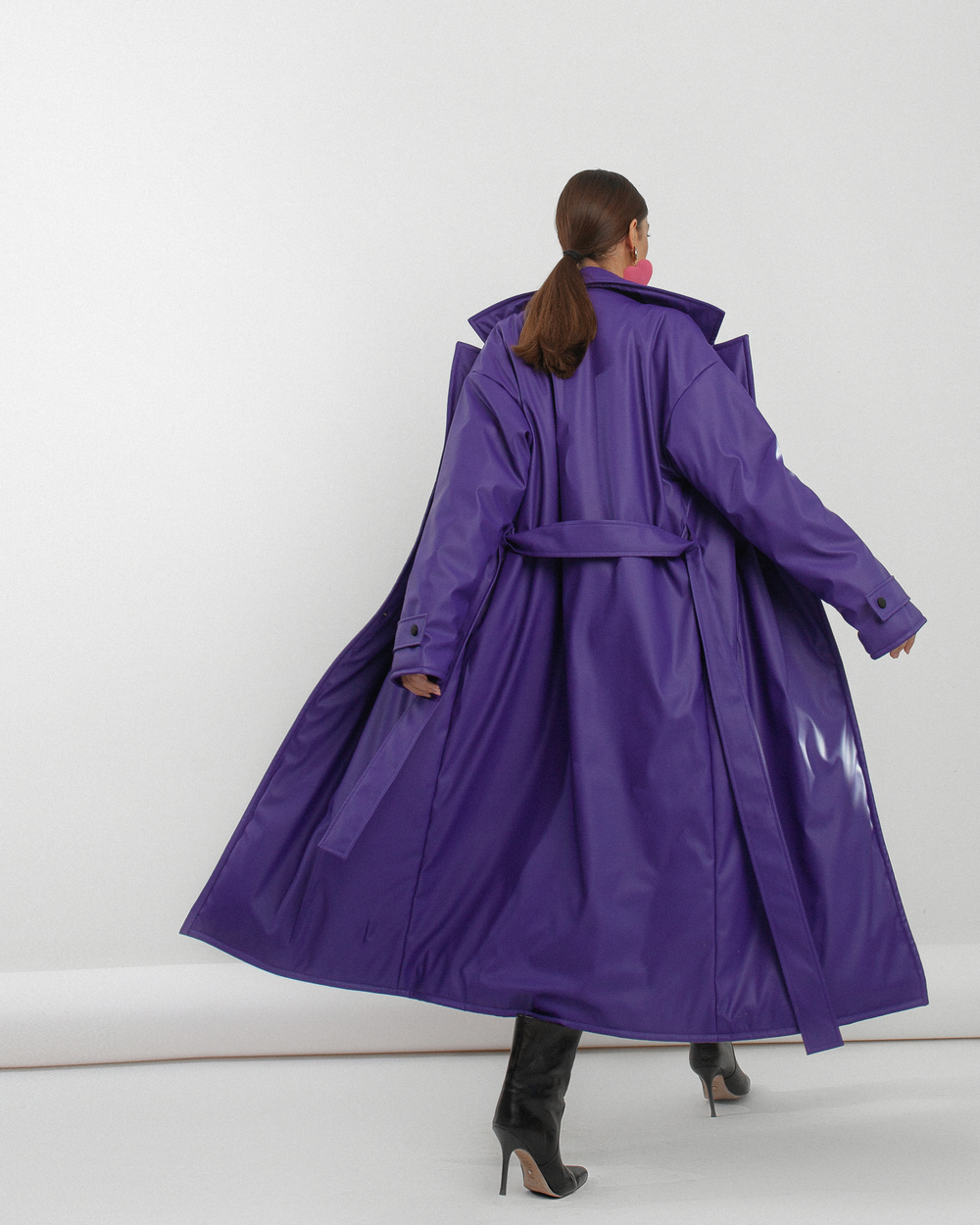 Пальто из экокожи на утеплителе Alpolux