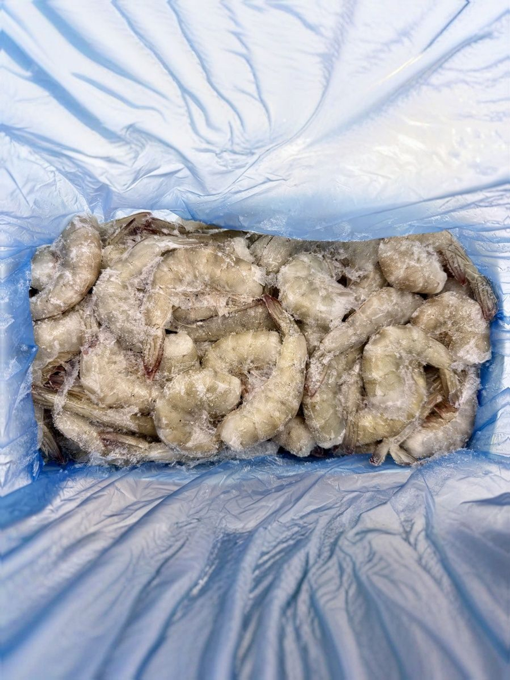 Креветка Королевская коробочка 1.8кг сыро-мороженая без головы 21/25