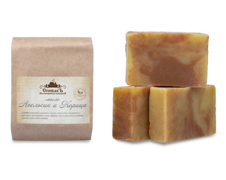 Мыло Апельсин и корица, 100 г (2,15 б)