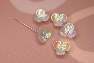 Шапочка для бусин белая 12 мм