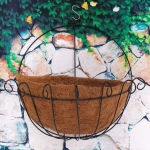 Кашпо для цветов 2,8л «Коковита» с кокосовым волокном, настенное d=40см ДоброСад