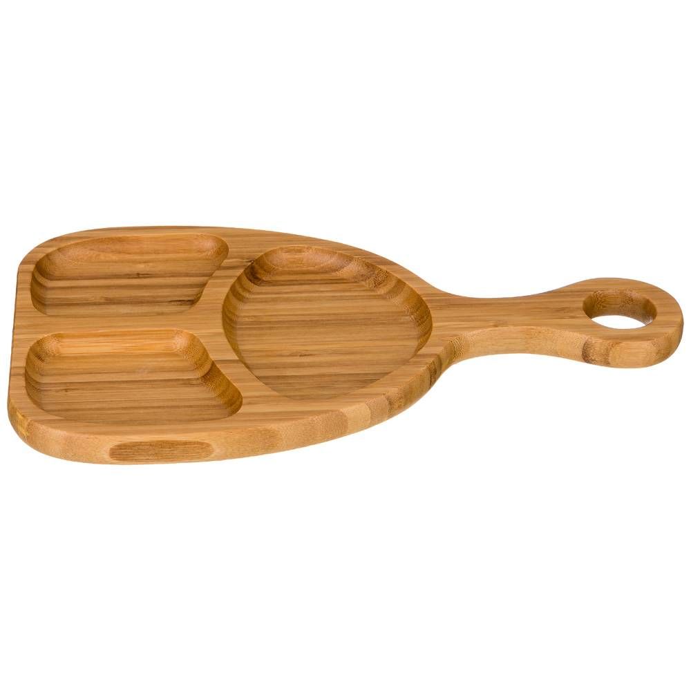 БЛЮДО ДЕРЕВЯННОЕ LEFARD "NATIVE" 3 СЕКЦИИ С РУЧКОЙ 32*18,5*2 СМ (КОР=24ШТ.)