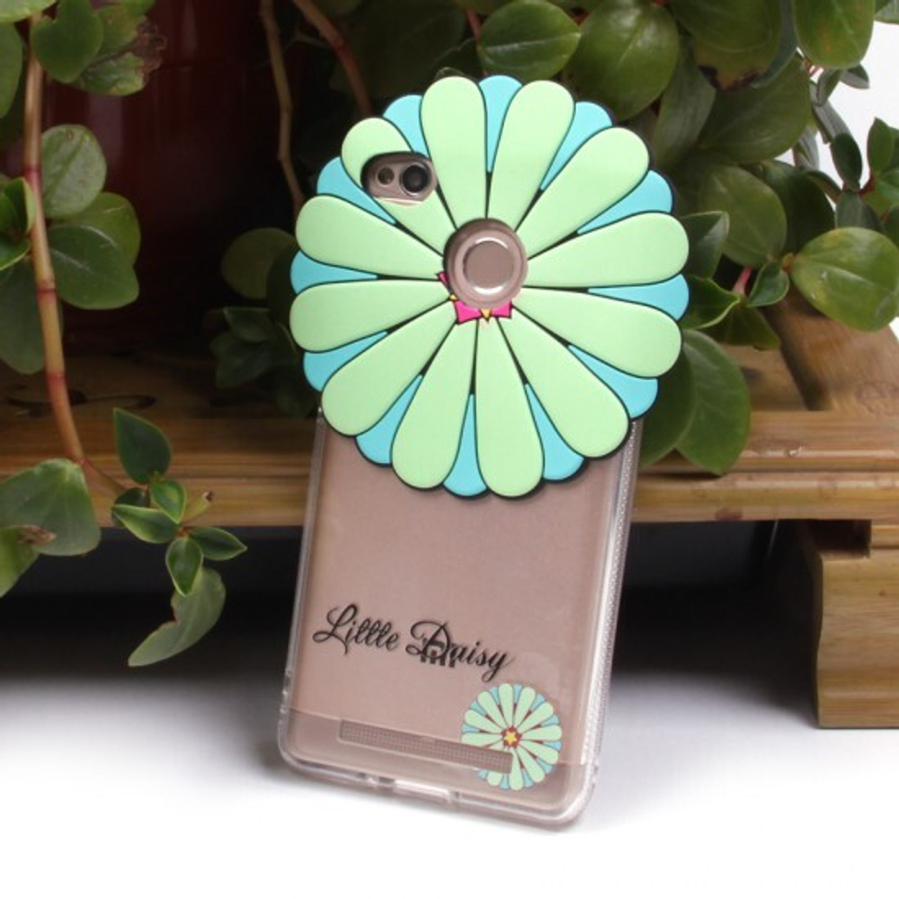 Силиконовый чехол "Цветы" для Xiaomi Redmi 3 Pro, 009871