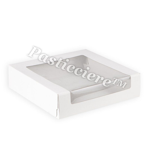 Pasticciere Короб для тортов с окном 225*225*60 мм (белый), 80шт