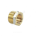 Футорка латунь никель Ду 15х10 (1/2"х3/8") НР/ВР 9024 ГОСТ 32585-2013 Aquasfera 9024-01