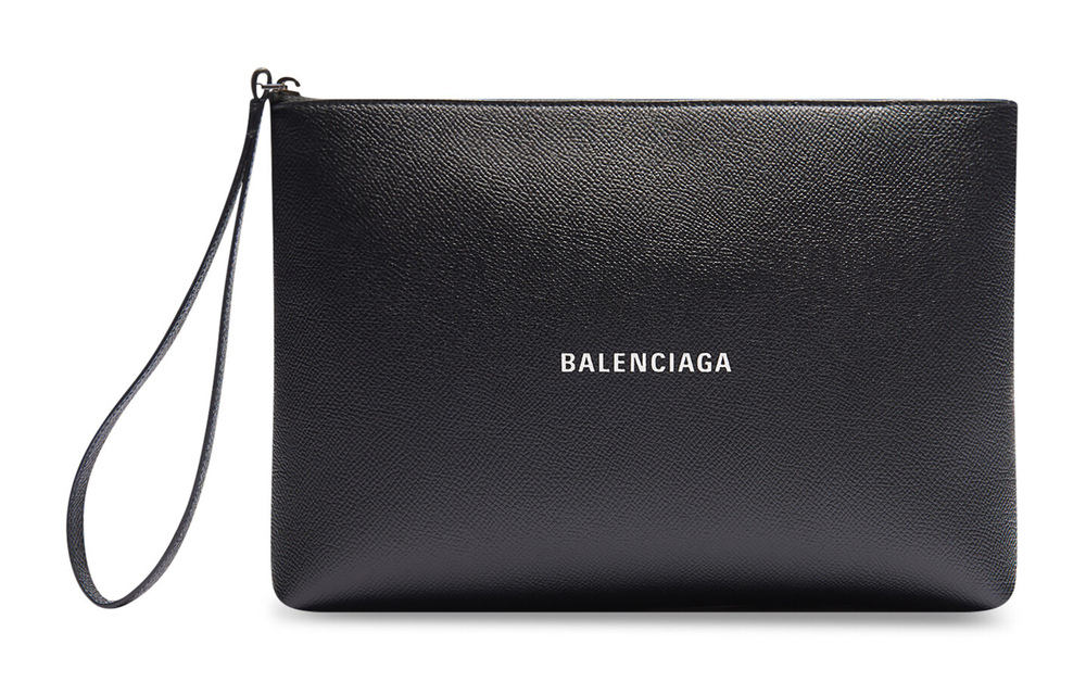 Balenciaga Calfskin Clutch Men"s Black