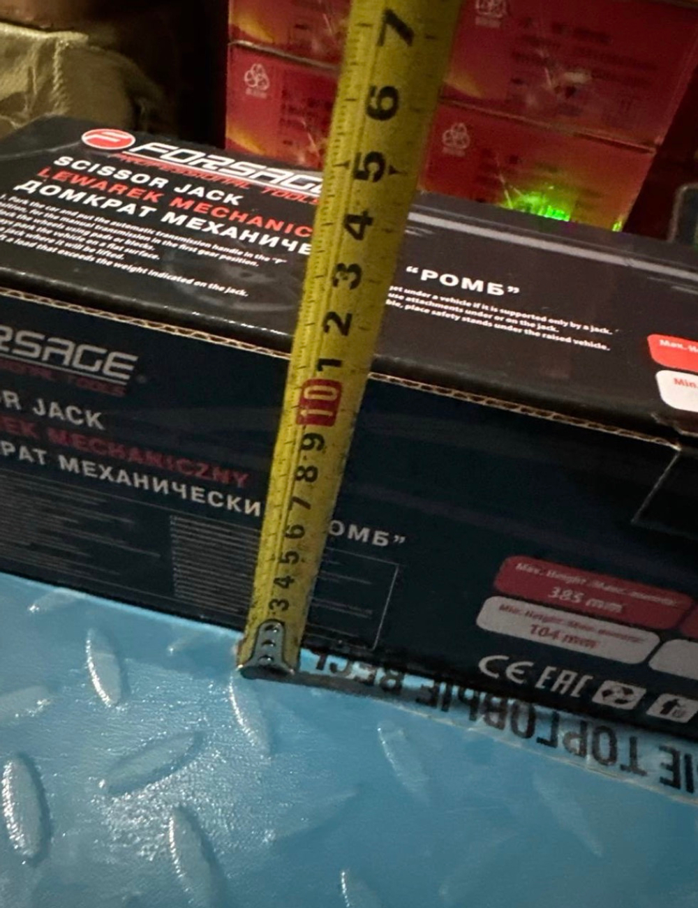 1.5 Т / Домкрат автомобильный ромбический, 1,5 тонны, 104-385 мм, с трещоткой, ST-105C, TG (1 шт.) НОВИНКА