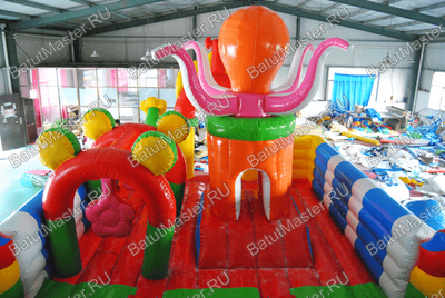 Коммерческий надувной батут "Осьминожье царство"