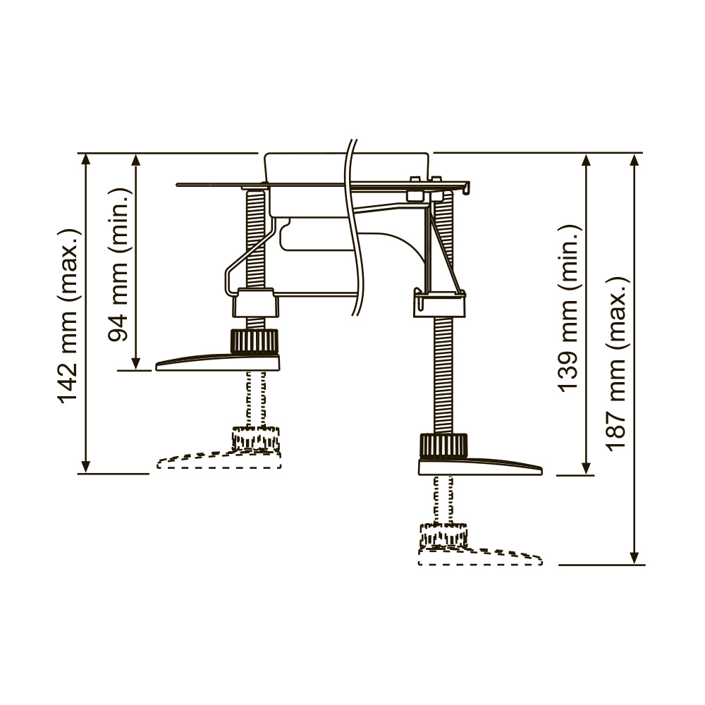 Комплект опор TECEdrainline (94-142 мм)