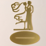 Топпер для торта на подставке «Свадьба», золотой