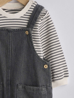 Боди и джинсовый комбинезон в комплекте для малышей Next Q96-672, Черный