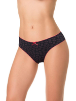 Трусики-слипы с сердечками (Размер: L) (Цвет: черный)