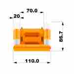 Надувная лестница для бассейна из ПВХ с бассейном, оранжевый, 1.82*1.1*0.87 м