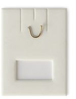 Вкладыш 08/наклонный/для серег/подвески/2 прорези/крючок/окошко для бирки/прорезь для нитки