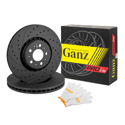 Диск тормозной передний перфорированный PRO-Line с покрытием (компл.2 шт) VOLVO XC90 all 02 /Vent D=336mm GANZ GIJ10059S