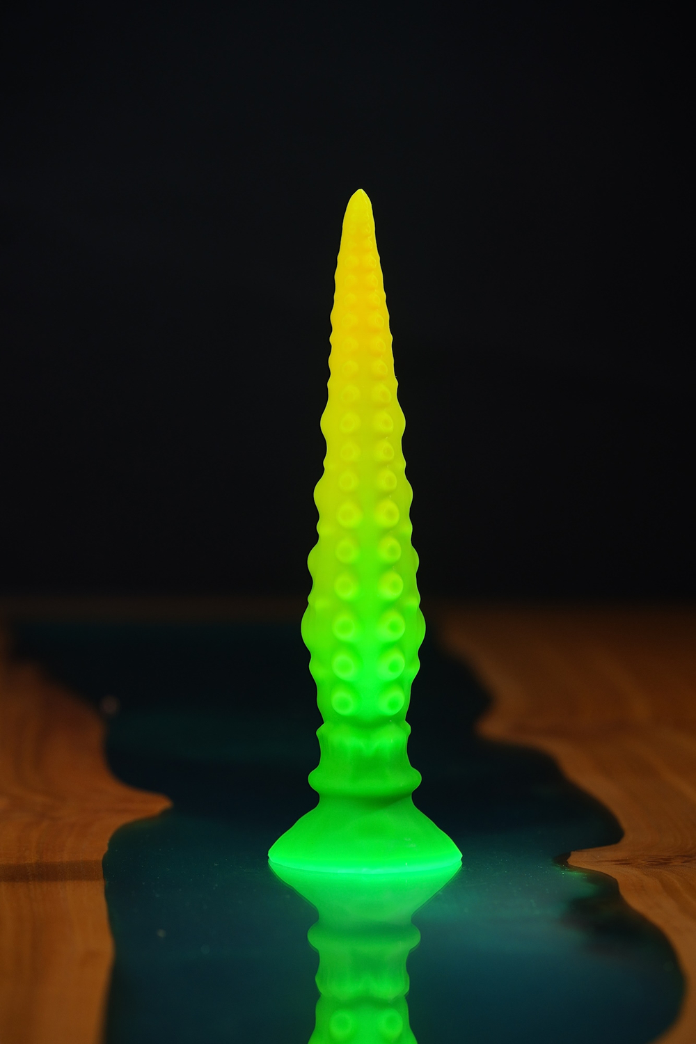 Фантазийный фаллоимитатор Mr. Tentacle, зеленый градиент - 20 см