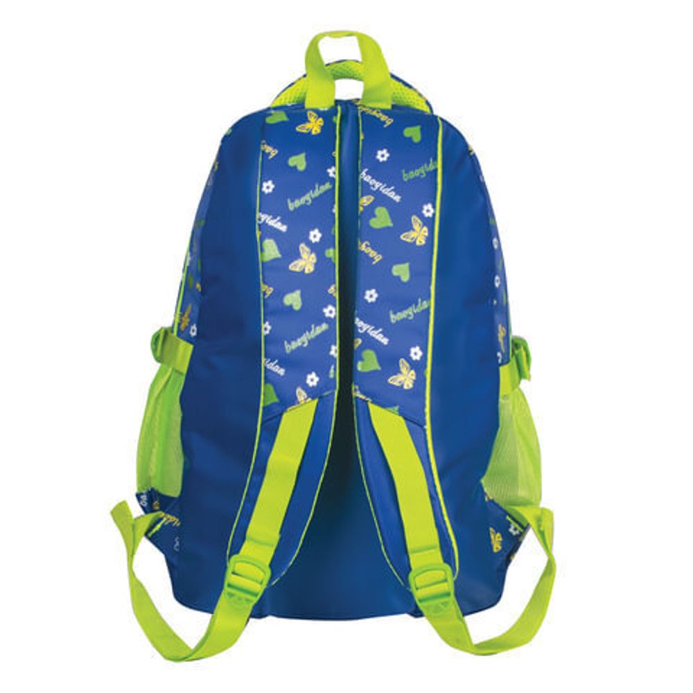 Рюкзак BRAUBERG молодежный, "Сердечки", нейлон, синий, 31х12х45 см, 227073