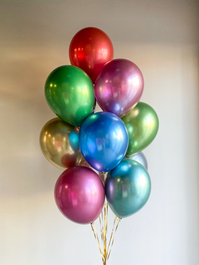 Сет №172 Фонтан из 15 шаров хром