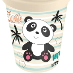 Стакан детский 280мл с декором «Панда» (светло-бежевый)