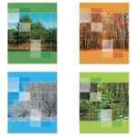 Тетрадь А5, 48 л., STAFF, клетка, офсет №2 ЭКОНОМ, обложка картон, "ВРЕМЕНА ГОДА", 402323, 4шт