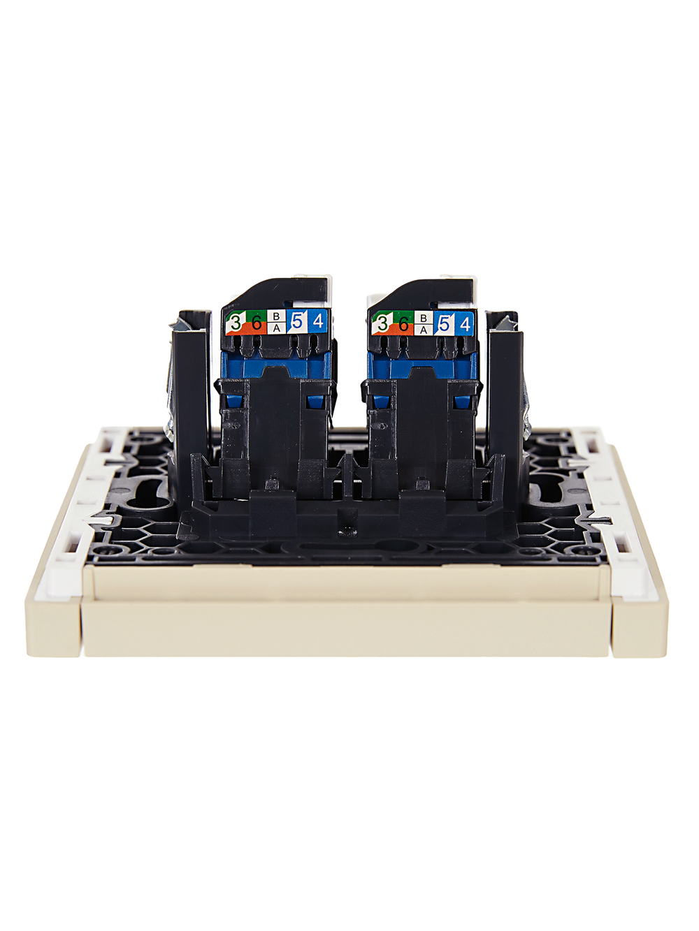 FORTE&PIANO Розетка компьютерная двойная RJ45 кат.6 FP434 ваниль IEK