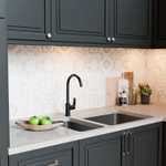 Смеситель для кухни 35k MIXLINE ML14-032BL высокий излив б/отв боковая п/гайку ЧЕРНЫЙ (без подводки)