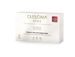 Crescina Transdermic HFSC 100% RE-GROWTH + ANTI-HAIR LOSS КОМПЛЕКС лосьон для возобновления роста волос + лосьон против выпадения волос для мужчин. Дозировка 500 / 10+10 ампул