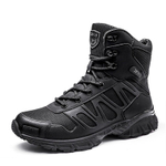 QIANGREN 3515 Men"s Boots Genuine Training Boots Men"s Super Light Breathable Lace Up High Top Boots