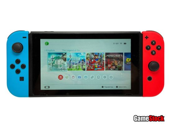 Игровая приставка Nintendo Switch Rev 2 Прошитая с играми, HAC-001(-01) S/N:XKJ40018687954