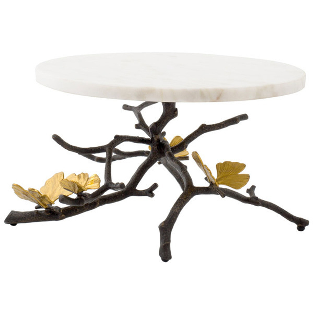 Блюдо для торта на ножке 28см Michael Aram Бабочки гинкго