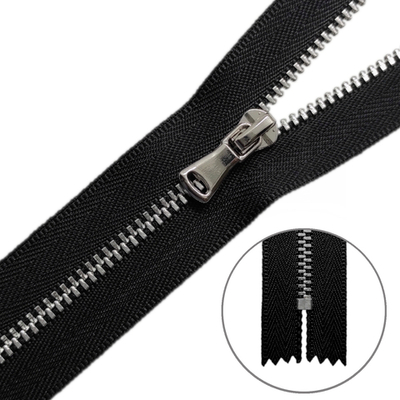 Молния металл Т3, L 20 см, н/р., чёрный/никель