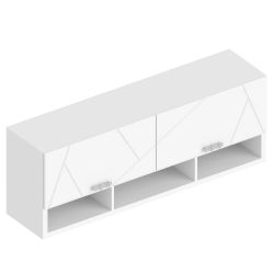 Шкаф настенный МС "Сандра"(Белый лофт)