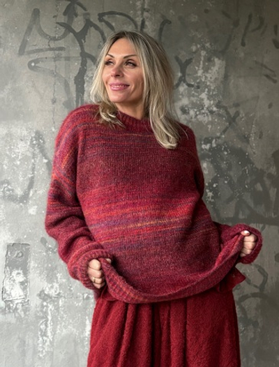 Свитер / вязаный / мохер / до 56 размера