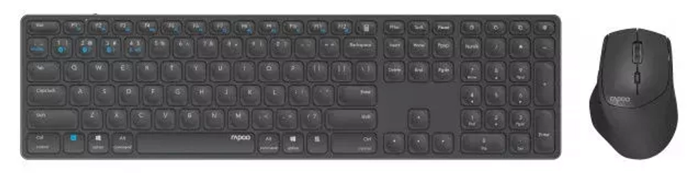 Комплект беспроводной Rapoo 9800M Wireless USB Dark Grey (14523)