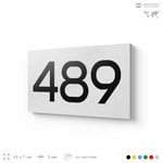 Номер на дверь 489, табличка на дверь для офиса, квартиры, кабинета, аудитории, склада, белая 120х70 мм, Айдентика Технолоджи