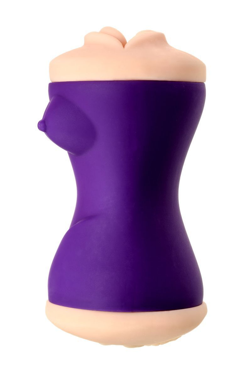 Двухсторонний мастурбатор JOS YARA в фиолетовой колбе (Цвет: телесный)