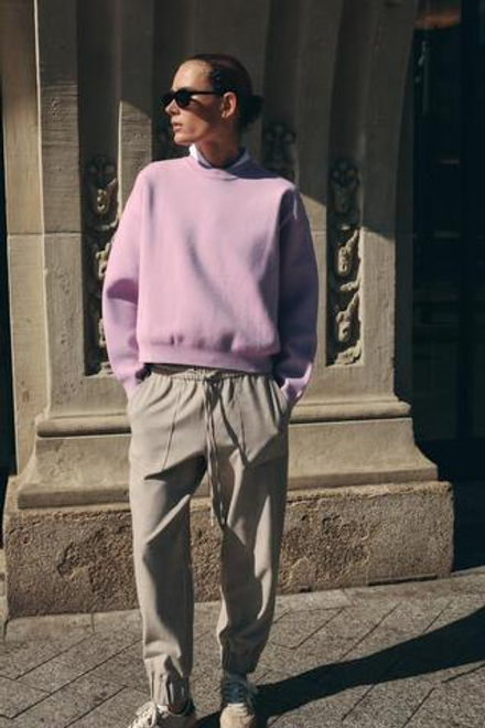ZARA БРЮКИ С МАНЖЕТАМИ, ПЕСОЧНЫЙ МЕЛАНЖ