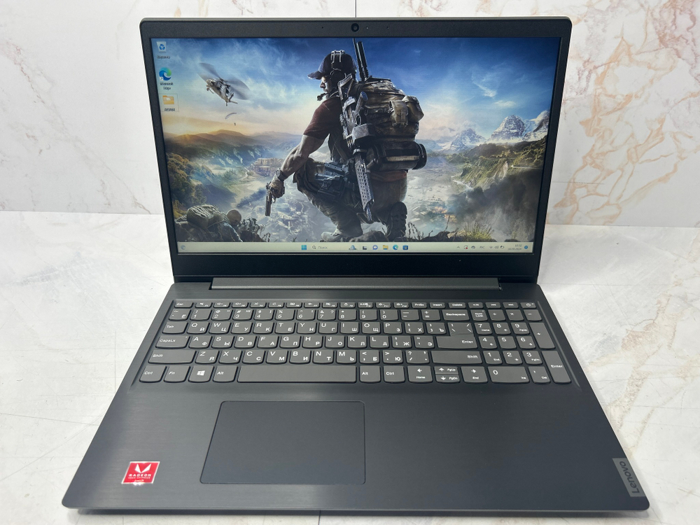 Ноутбук Lenovo Ideapad S145-15AST. CPU: AMD A9 9425 3.1 ГГц, RAM: 8 ГБ, SSD: 128 ГБ, GPU: AMD Radeon R5, OS: FreeDOS, LCD: 15.6 "; 1920х1080, Цвет: черный, Состояние: B1