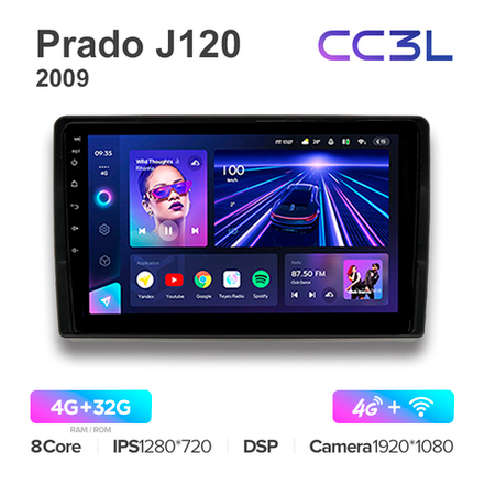 Teyes CC3L 9"для Toyota Land Cruiser Prado J120 2009